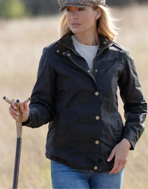 Ladies Tartan Wax Delamere Jacket | Walker & Hawkes
