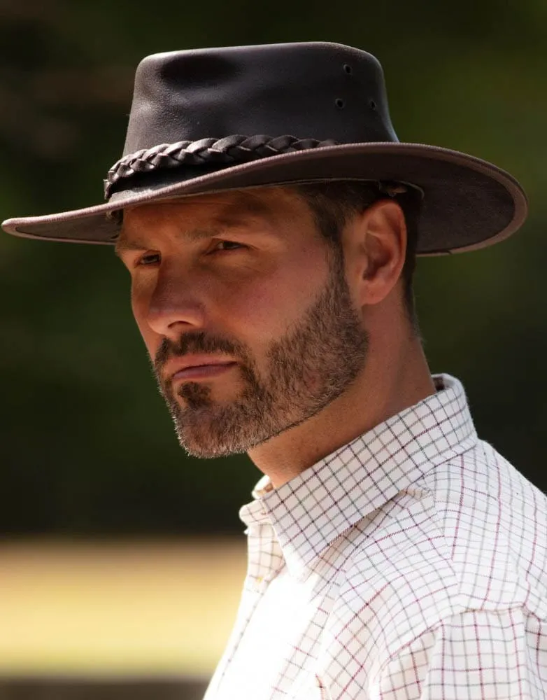 Men's Leather Outback Hats | Walker & Hawkes Men's Leather Outback Hats | Walker & Hawkes