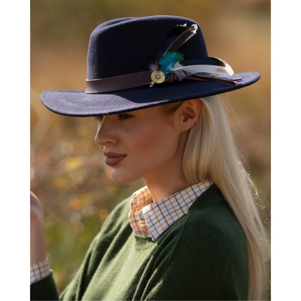 ハット Alexia Alvarez De Toledo Wide Brim Wool Hat With Feather Alexia Alvarez De Toledo Handmade Wool Hat With Wide Brim