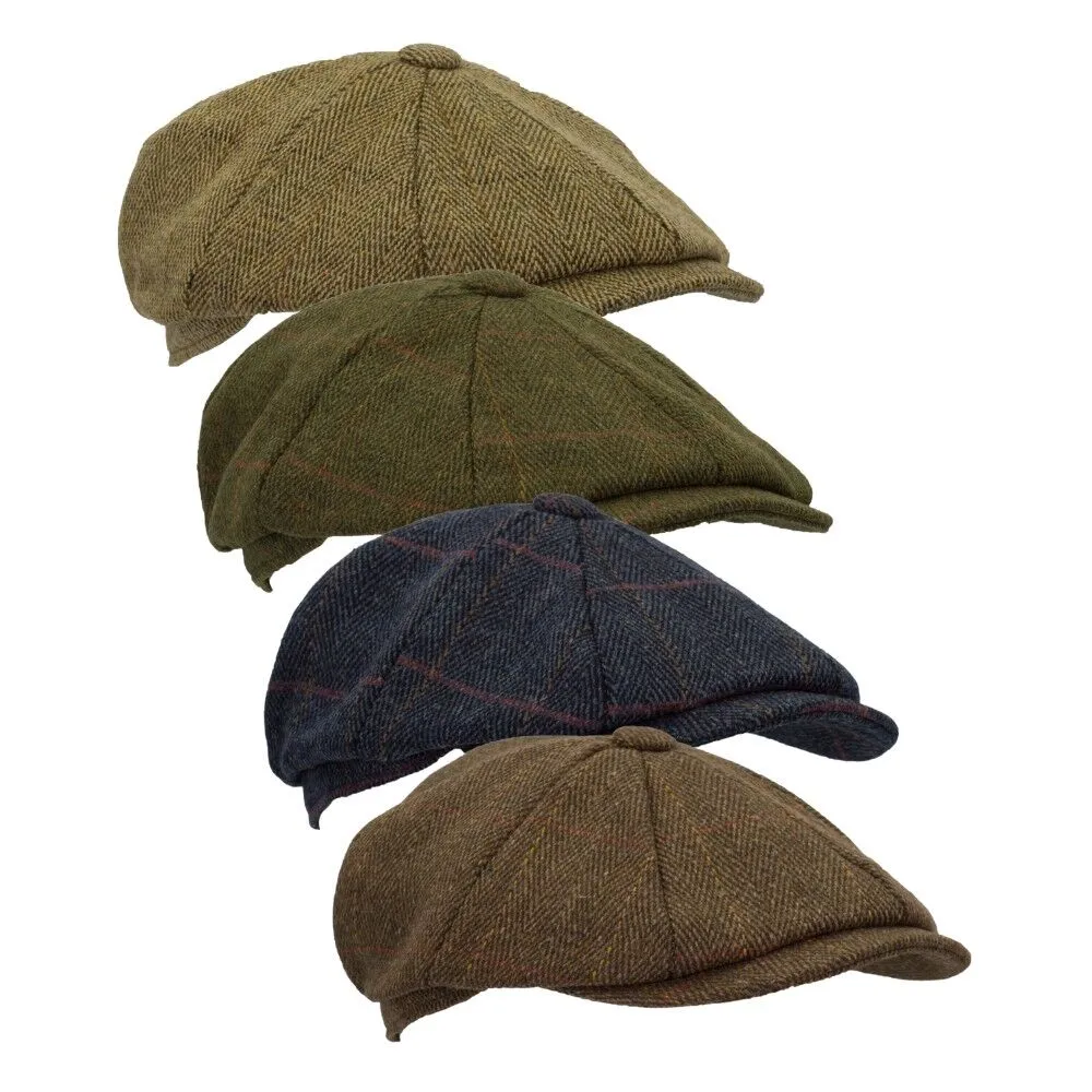 Melton Wool 8-Panel Bridgemoor Baker Boy Cap | Walker & Hawkes