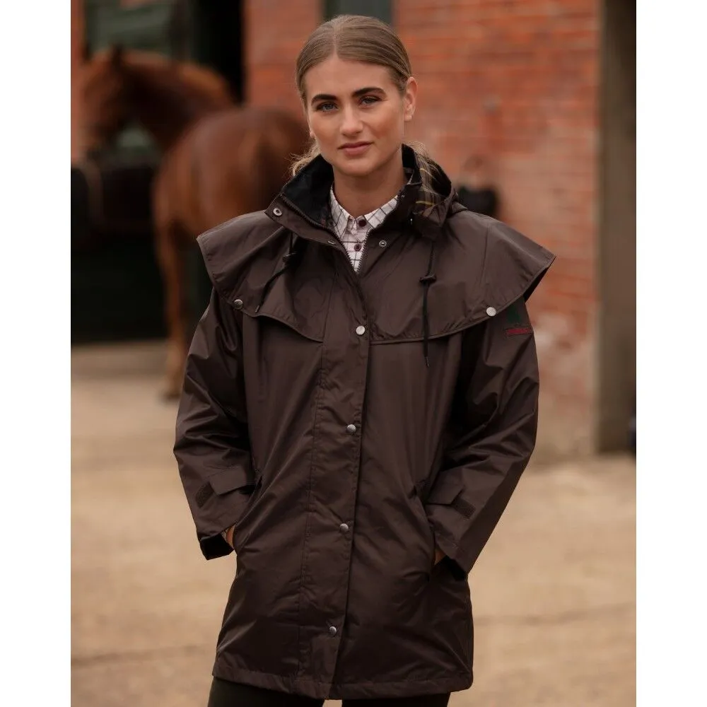 Ladies Waterproof 3/4 Length Hunton Cape Coat | Walker & Hawkes