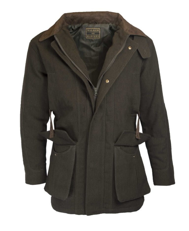 Walker & Hawkes Mens Derby Shooting AC Country Wool Jacket Olive