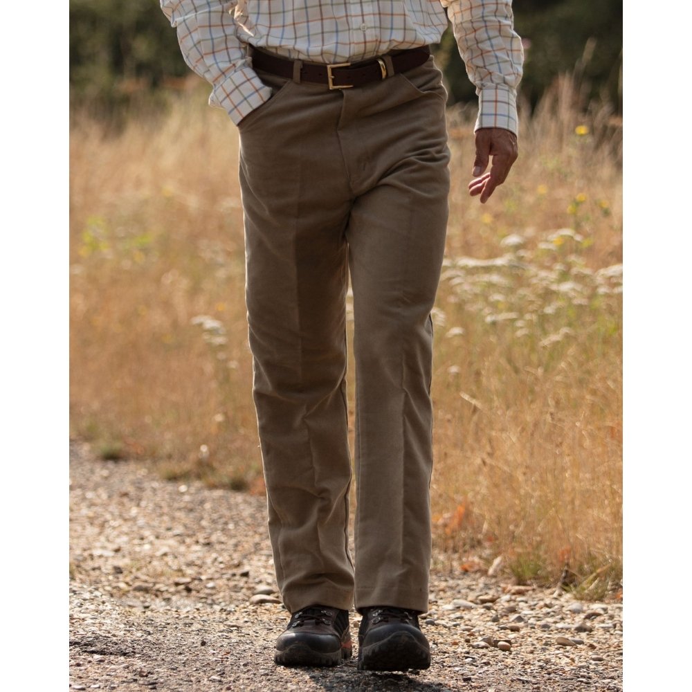 Men's 100% Cotton Moleskin Trousers | Walker and Hawkes