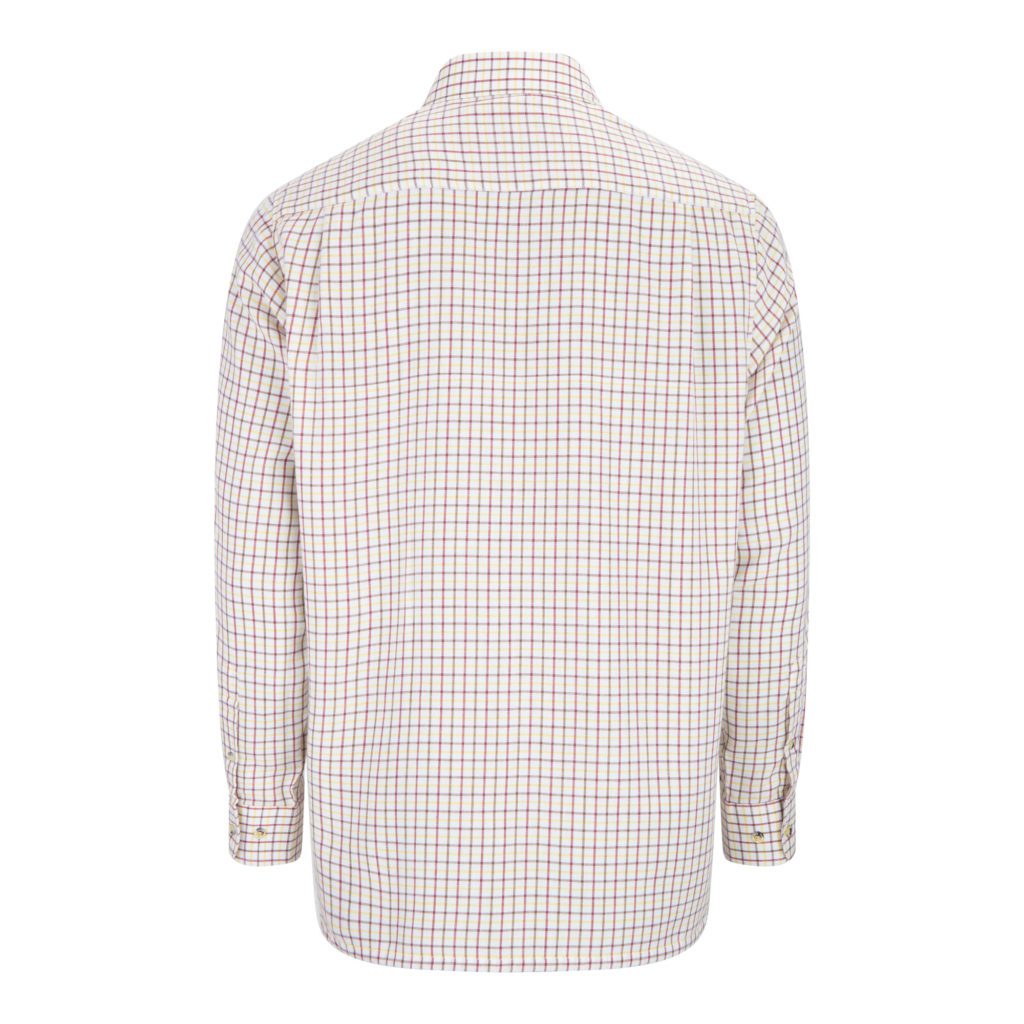 men's long sleeve murton cotton country shirt red back