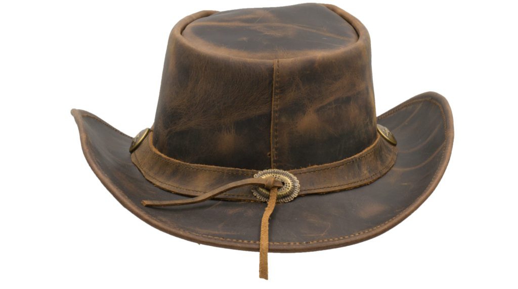 Leather Cowhide Outback Brisbane Two Tone Hat Walker and Hawkes 