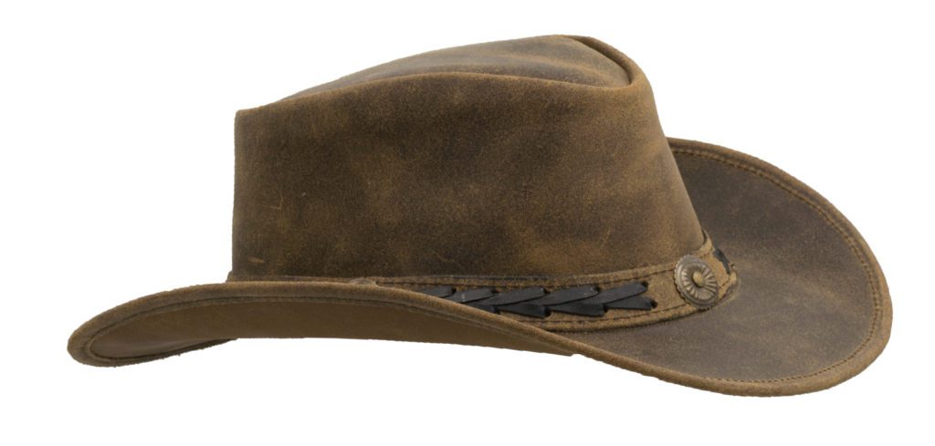 Leather Cowhide Outback Antique Hat Walker and Hawkes