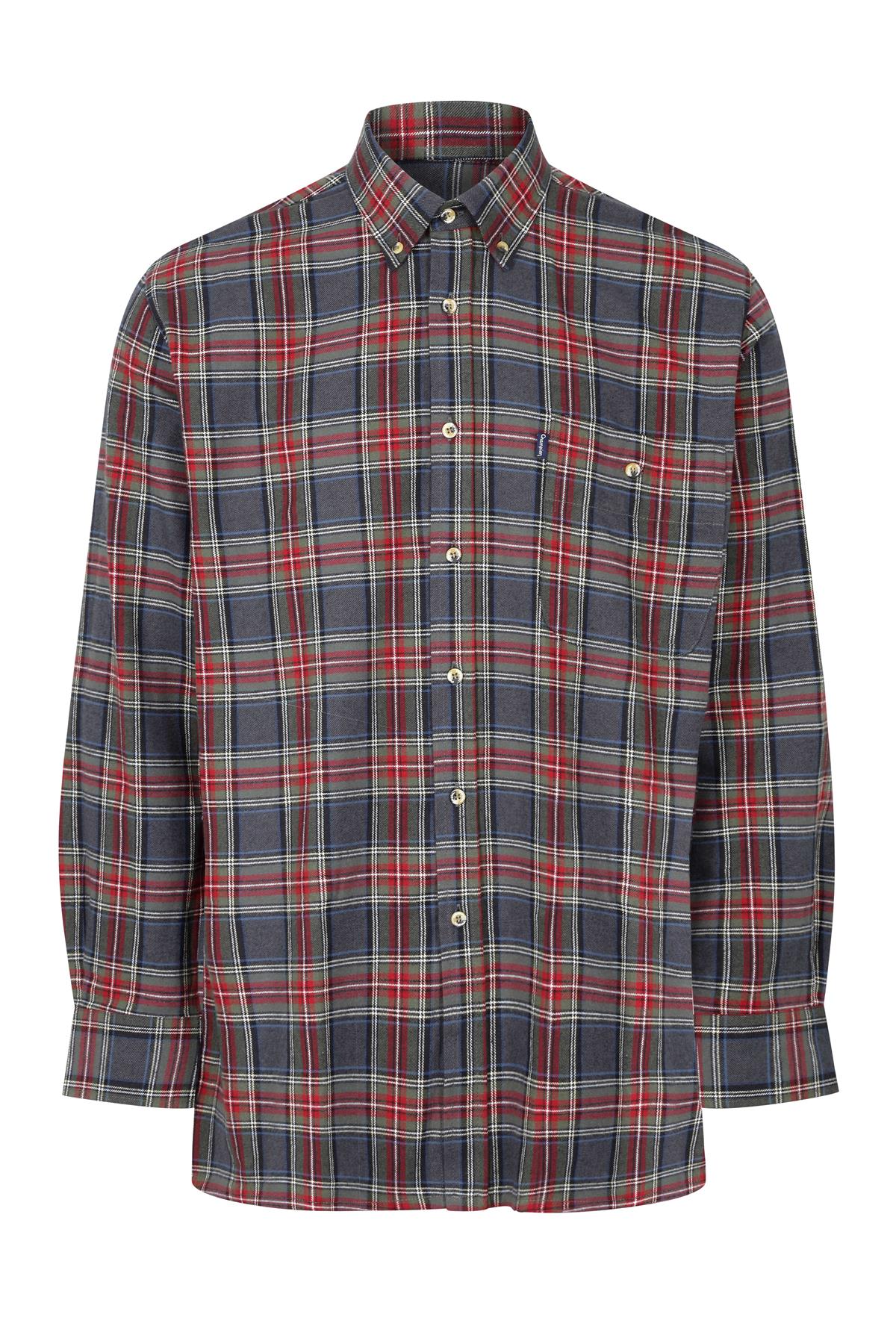 men's cranbook tartan long sleeve 100% cotton country check shirt