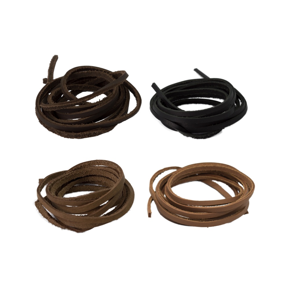 2m 3/4/5/6/8/10MM Vintage Cowhide Leather Cord Strip Round/Flat