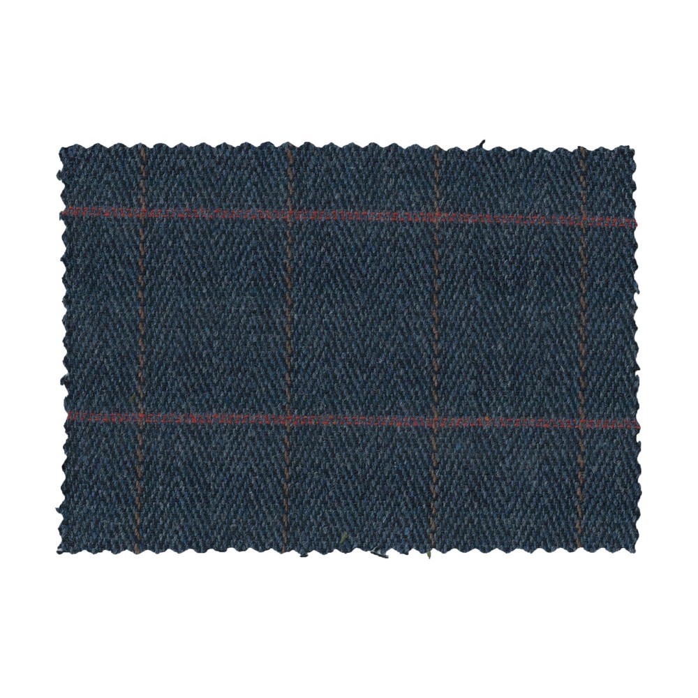 derby tweed fabric swatch blue tweed