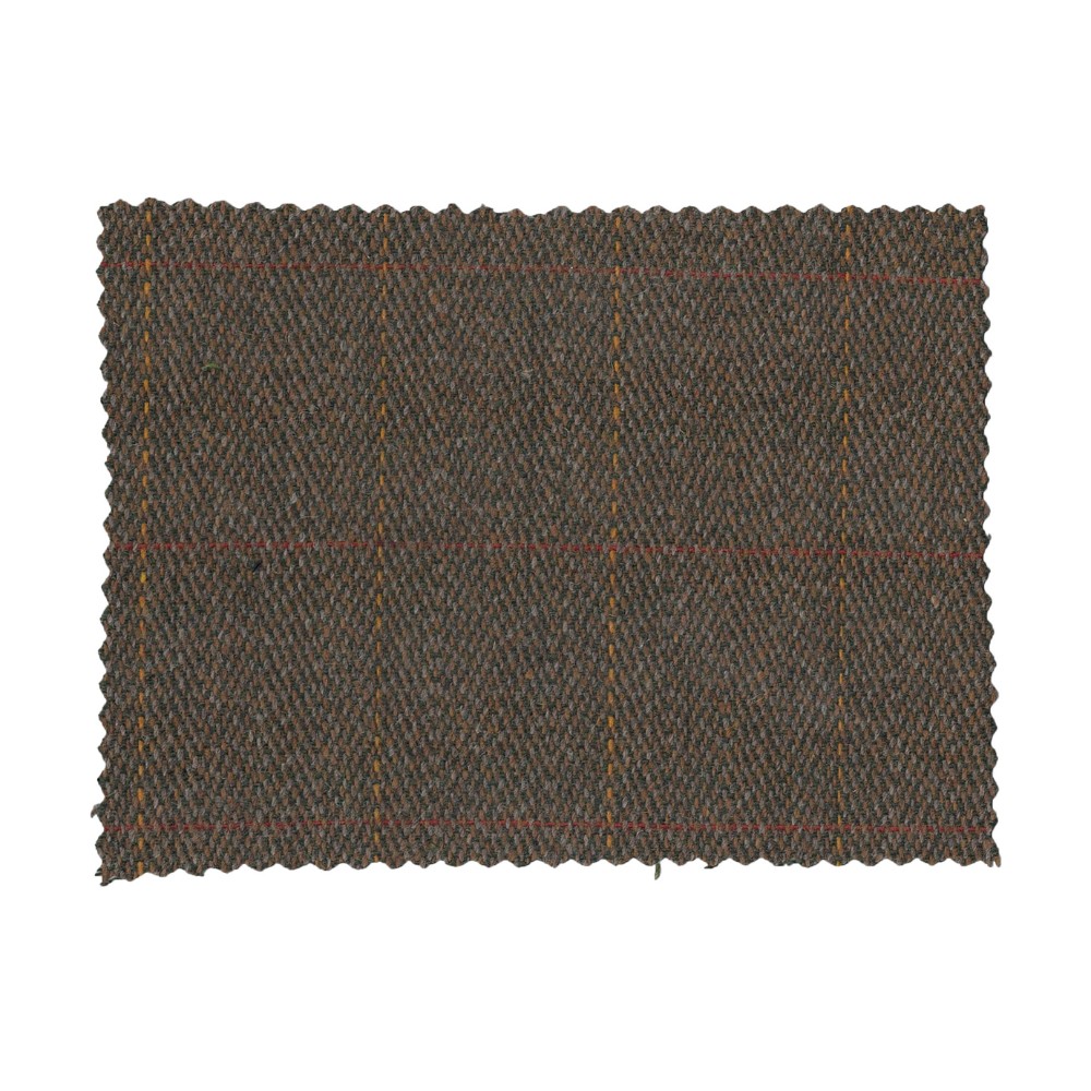 derby tweed fabric swatch brown tweed