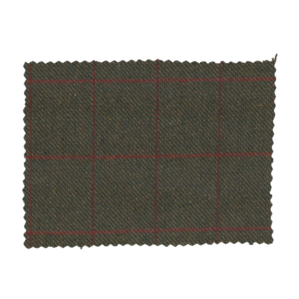 derby tweed fabric swatch red stripe