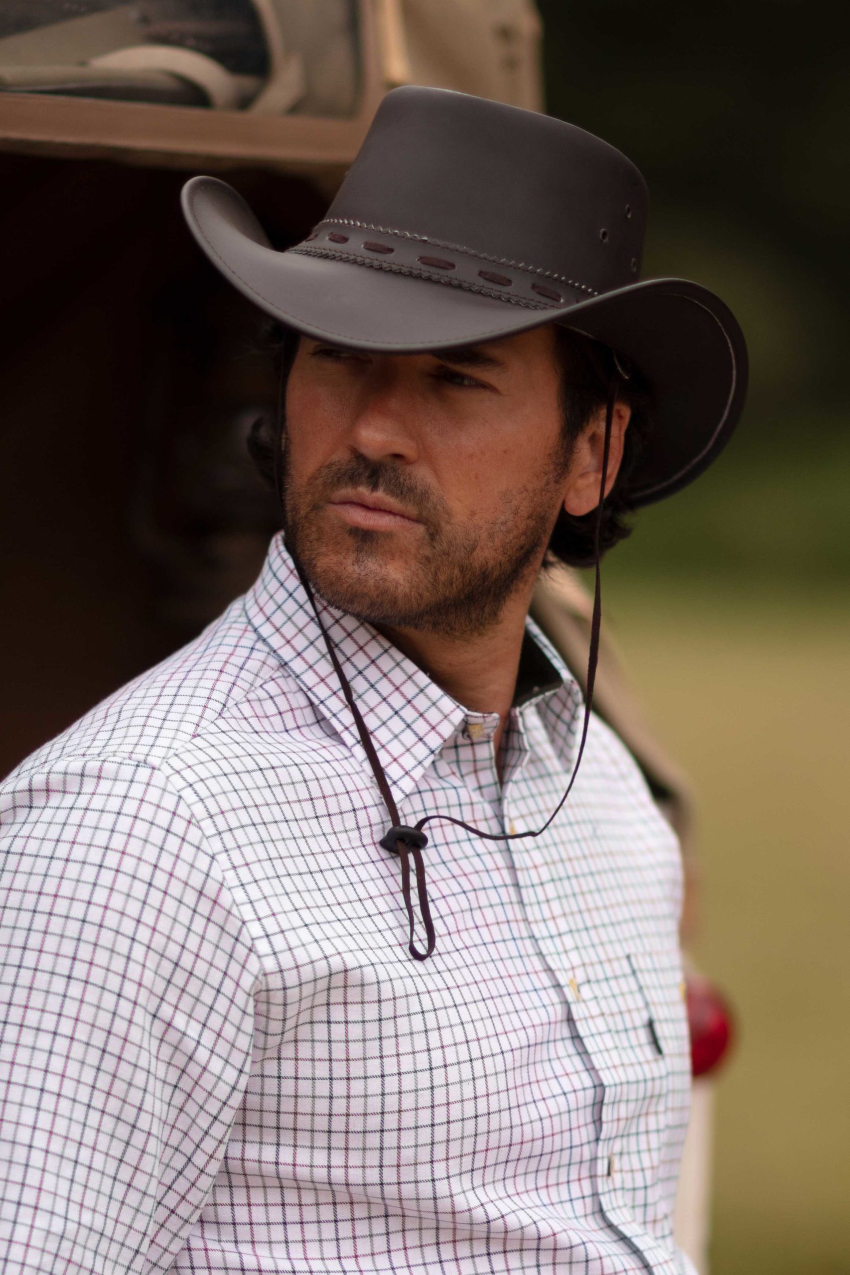 Leather Cowhide Outback Waterproof Hat 