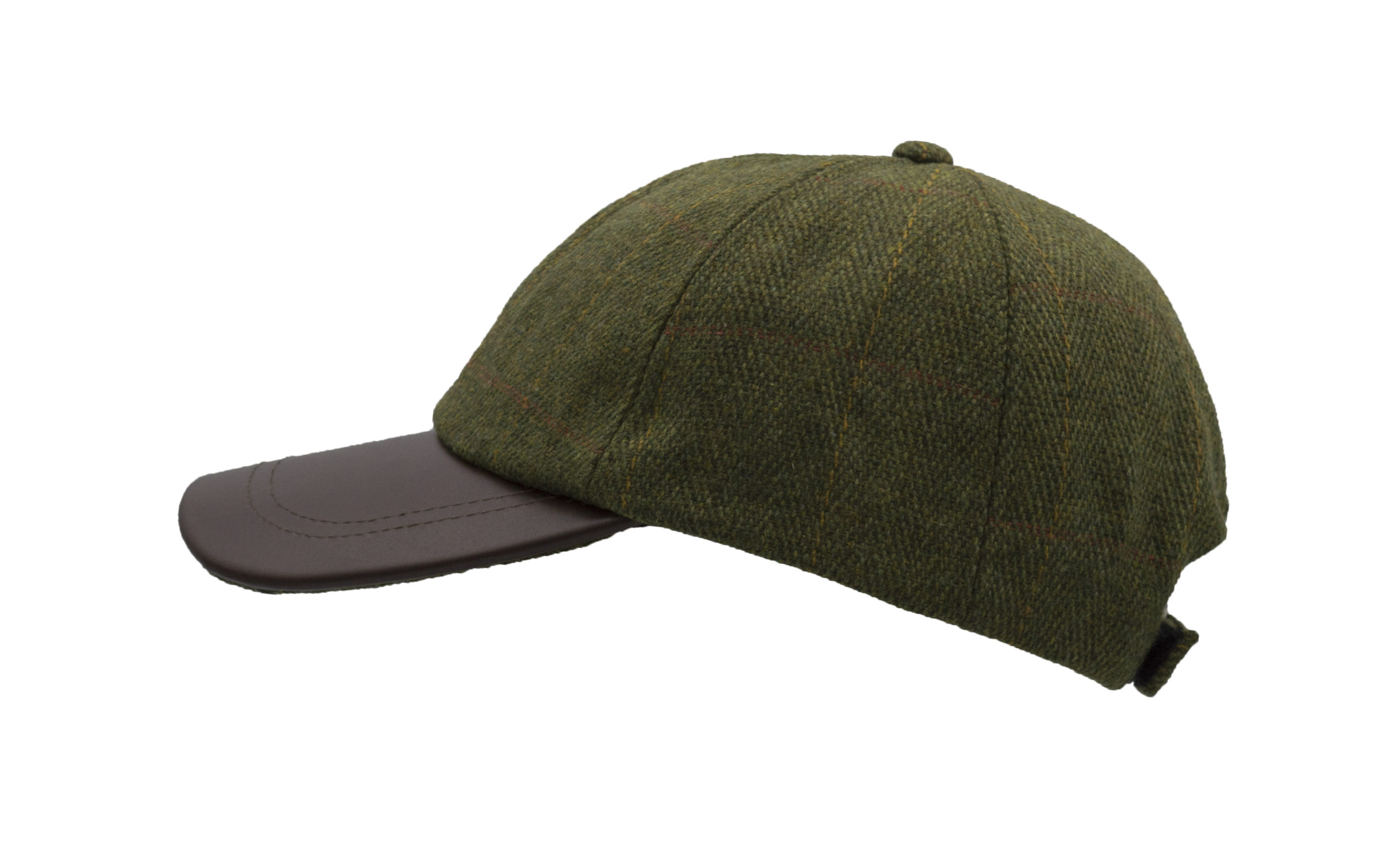 Kids Derby Tweed Baseball Leather Peak 