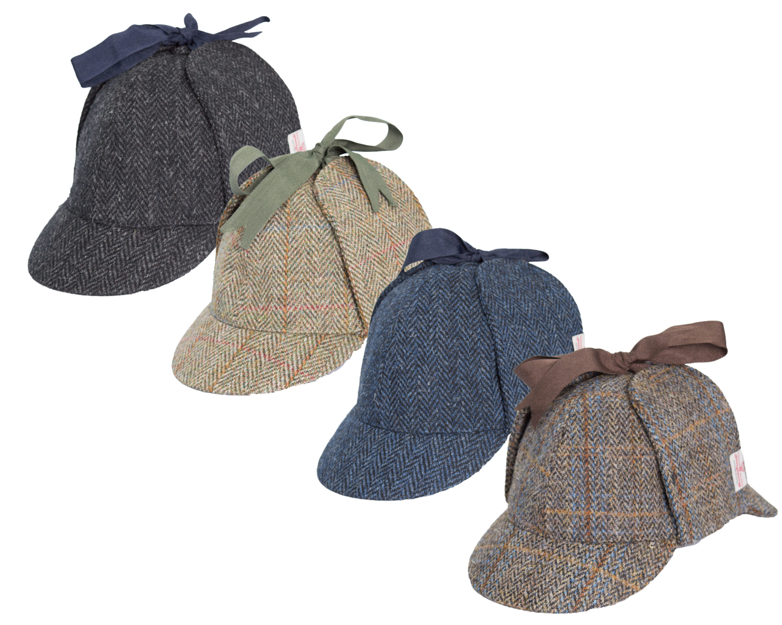 Harris Tweed Sherlock Deerstalker Hat 
