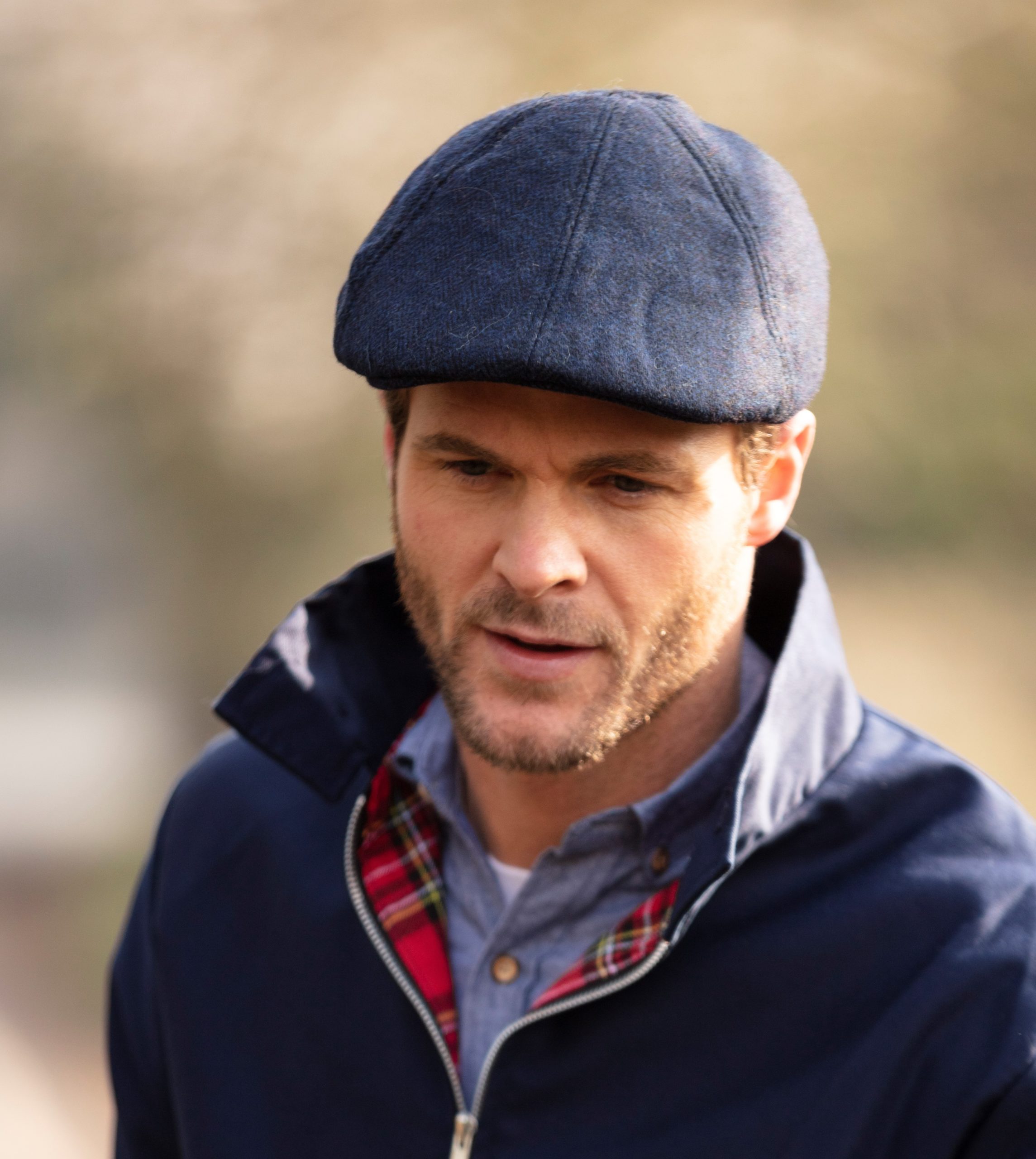 6-Panel Newsboy Wool Country Flat Cap 