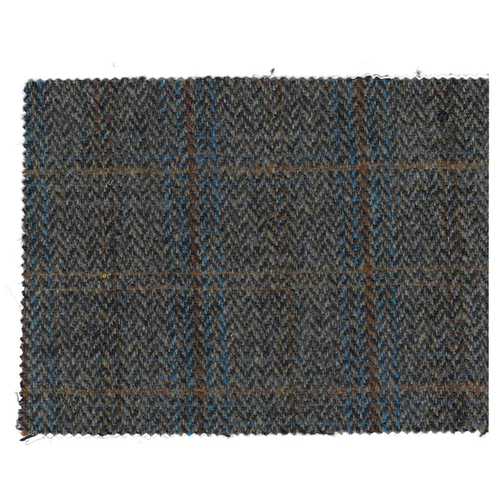 harris tweed fabric swatch clinton brown