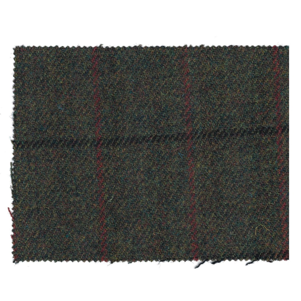 harris tweed fabric swatch hunter green