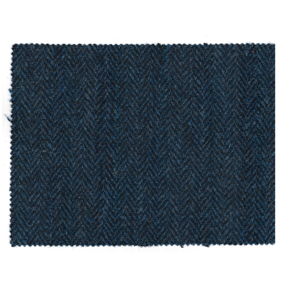 harris tweed fabric swatch midnight blue