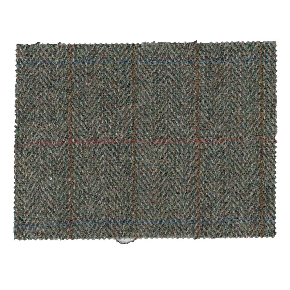 harris tweed fabric swatch moss green