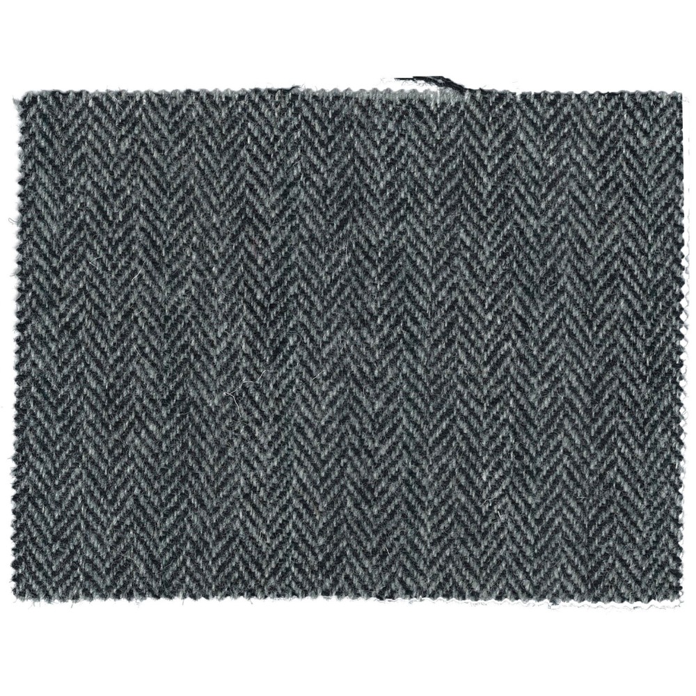 harris tweed fabric swatch steel grey