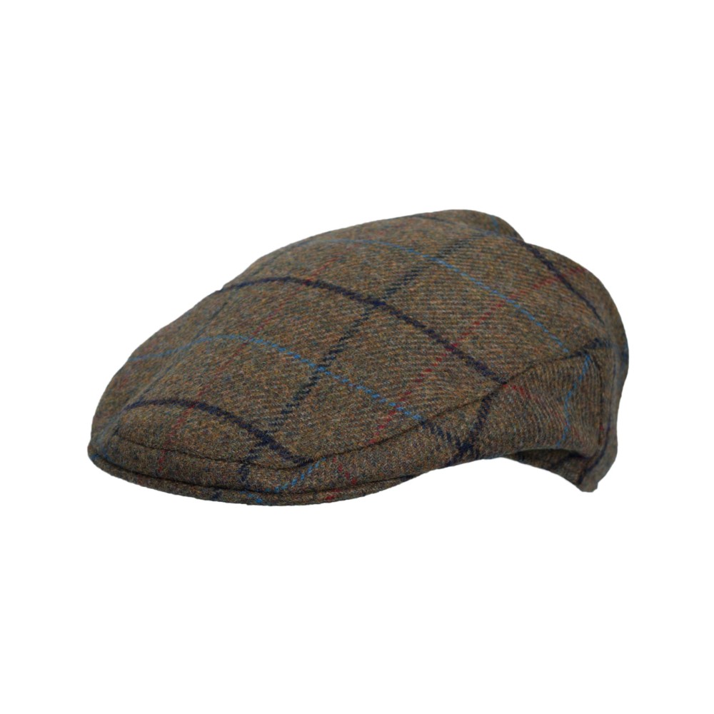 Cut-out photo showing a two-thirds view of the Walker & Hawkes Alfred cap in green.