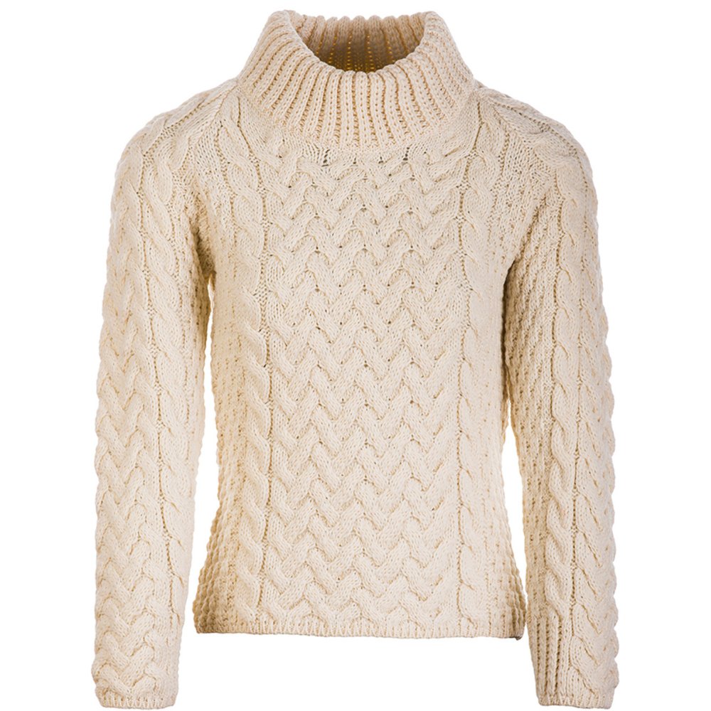 Cut-out photo showing the front of the Walker & Hawkes Arrington jumper in pearl.