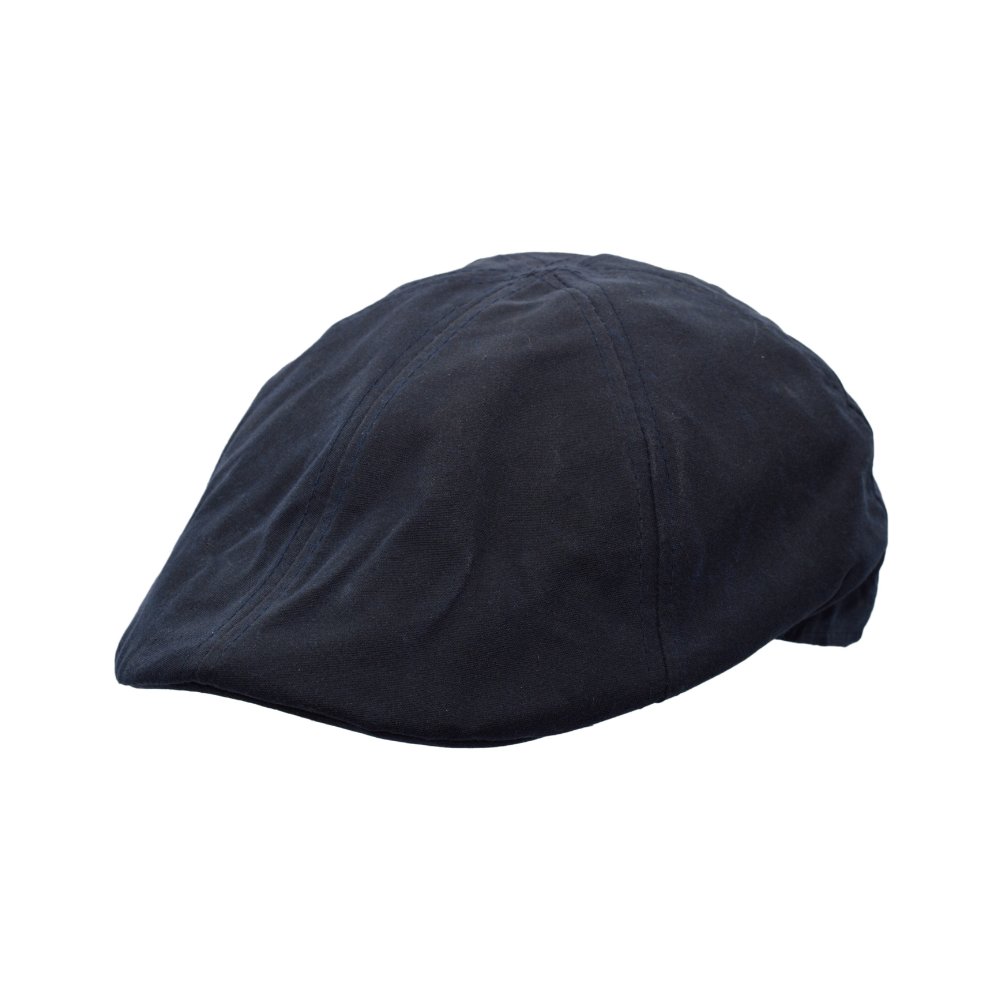 Cut-out photo showing the two-thirds view of the Walker & Hawkes Bernard cap in navy.