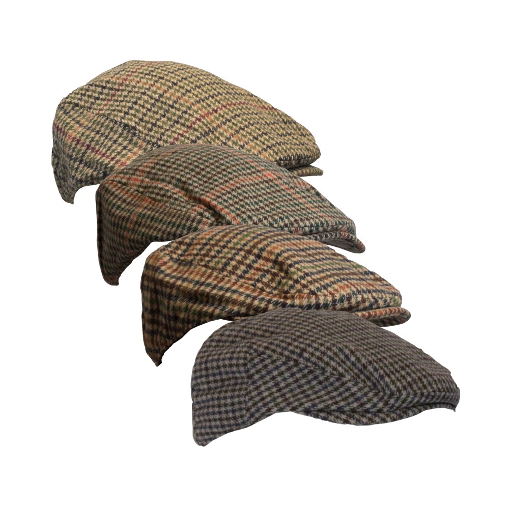 Complete range of the Walker & Hawkes Braxton flat cap range.