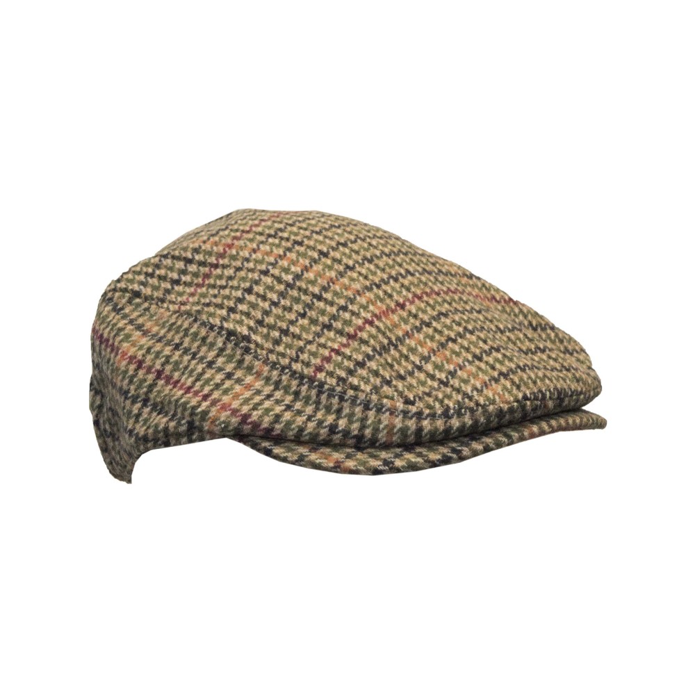 Cut-out photo showing a two-thirds view of the Walker & Hawkes Braxton flat cap in brown.