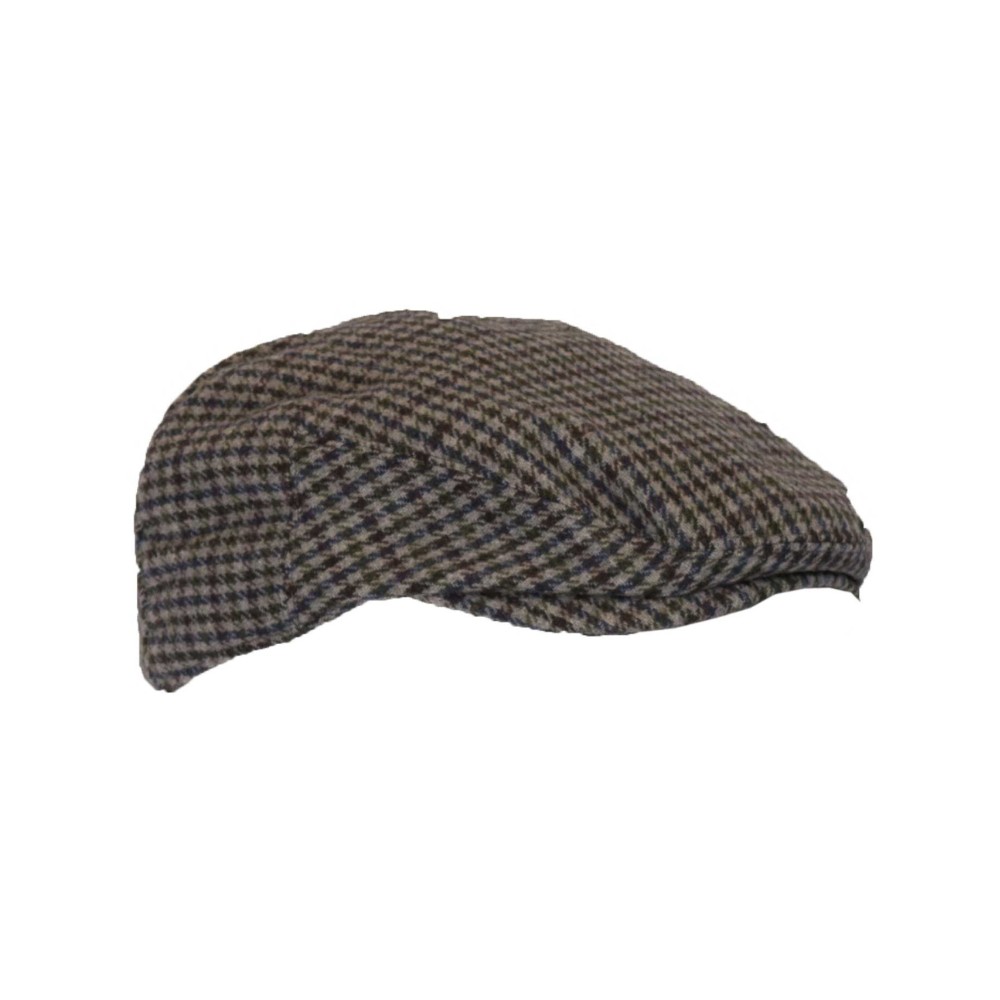 Cut-out photo showing a two-thirds view of the Walker & Hawkes Braxton flat cap in grey.
