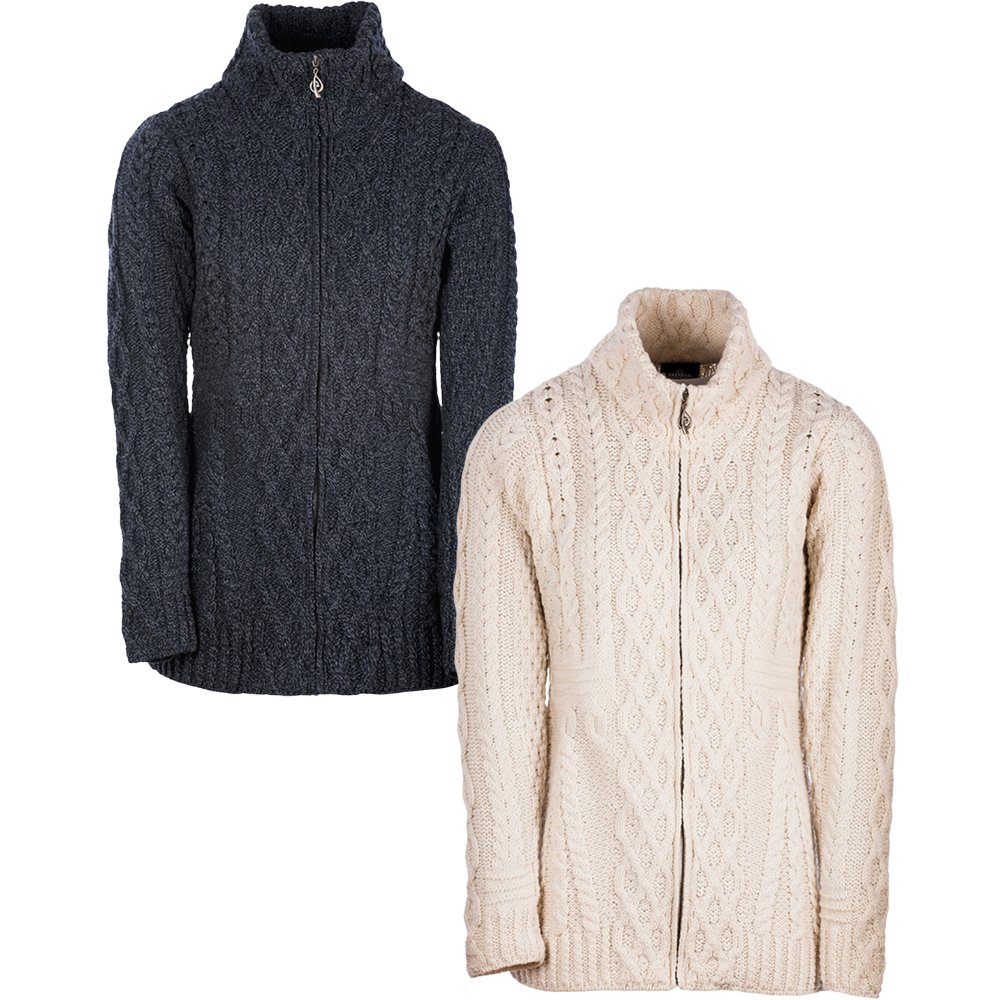 Complete range of the Walker & Hawkes Donna jumper in iron grey and pearl.