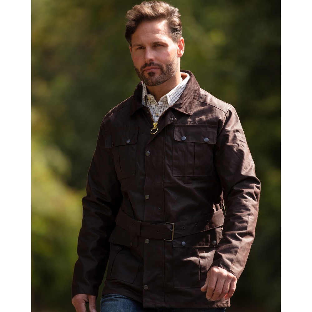 mens wax grafton motorcycle jacket