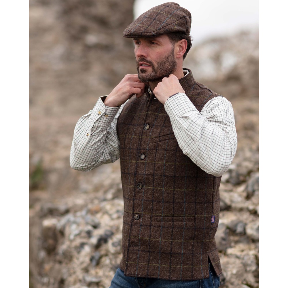 nehru-waistcoat-oak-brown-model