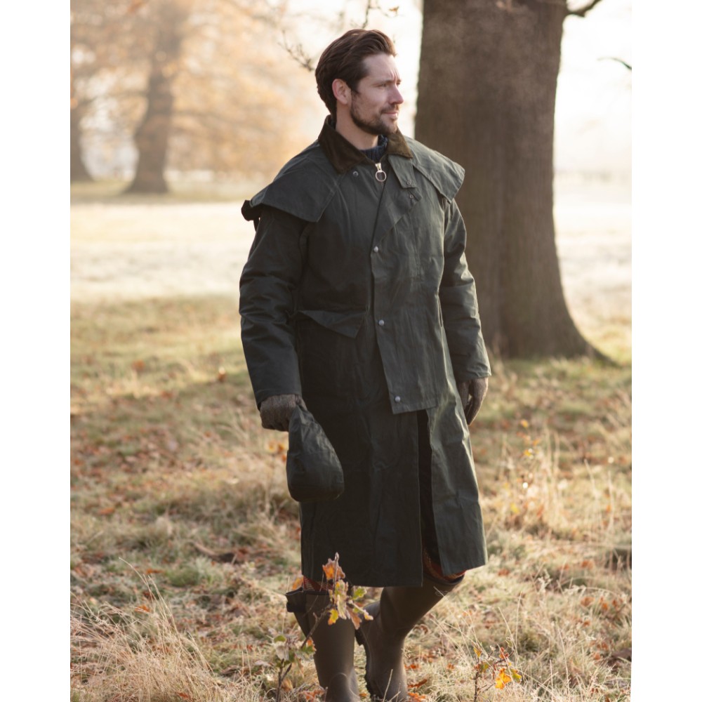 wax stockman cape coat