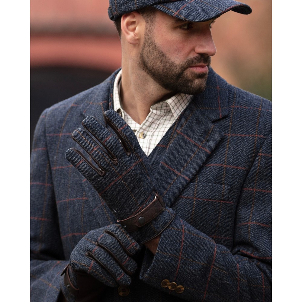 brookmore-gloves-blue-tweed-model