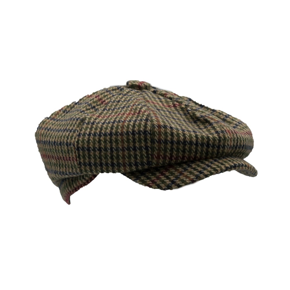 wool tommy baker boy cap brown check