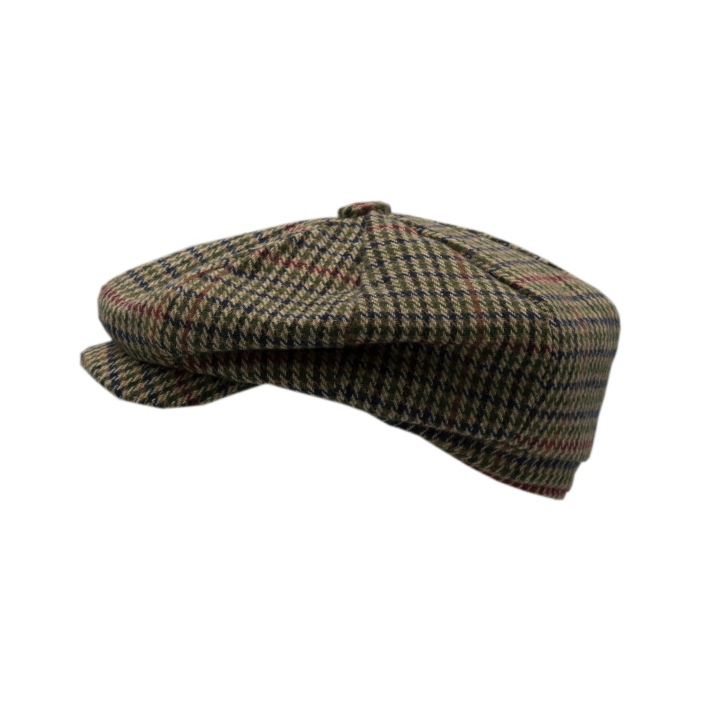 wool tommy baker boy cap brown check