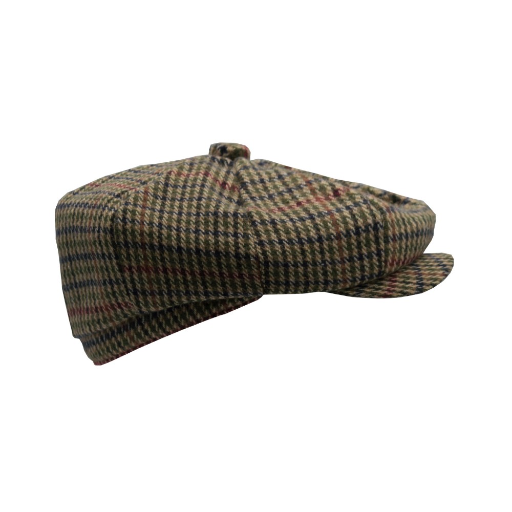 wool tommy baker boy cap brown check