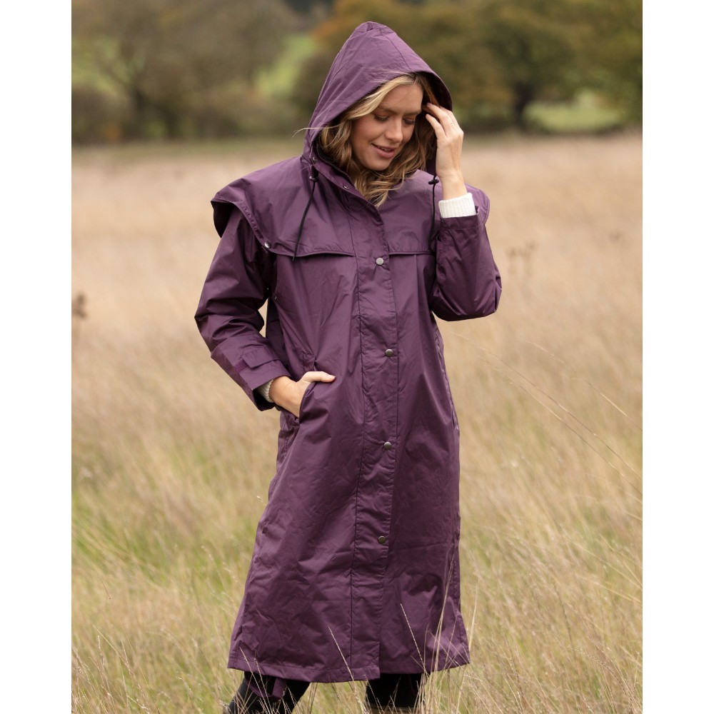 Ladies Waterproof 3 4 Length Hunton Cape Coat Walker Hawkes