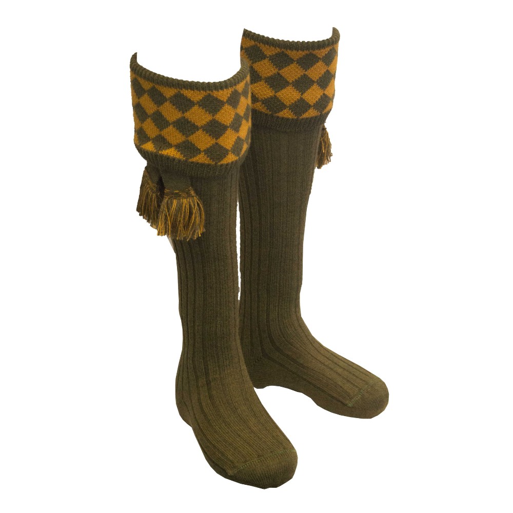 chessboard-socks-bracken-ochre-1