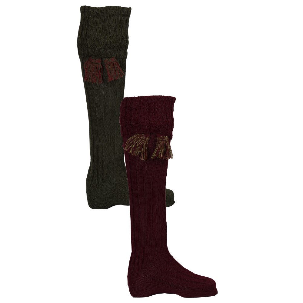 Men's Merino Wool Harris Shooting Socks w/ Garter Ties