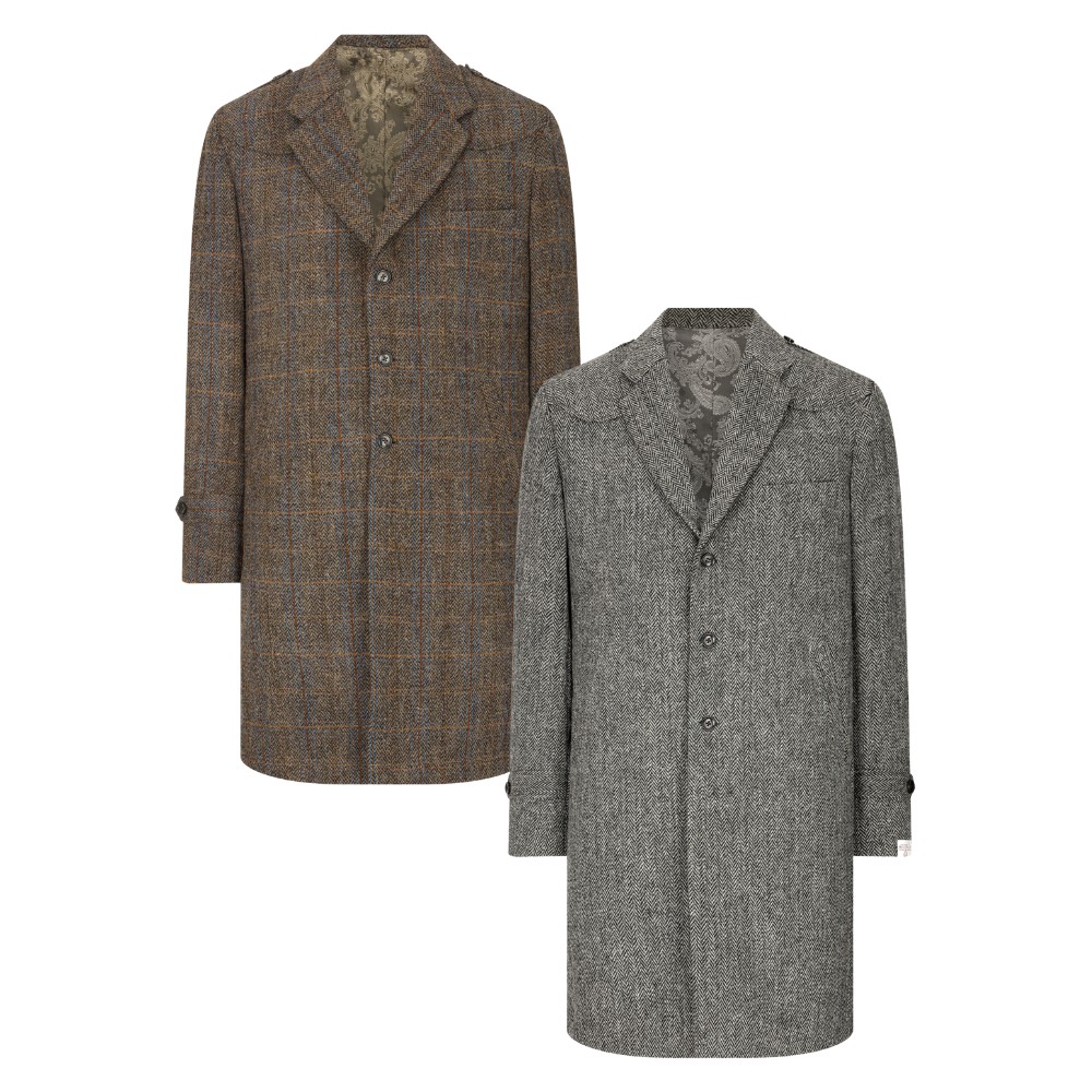 Men's Harris Tweed Kensington Overcoat | Walker & Hawkes