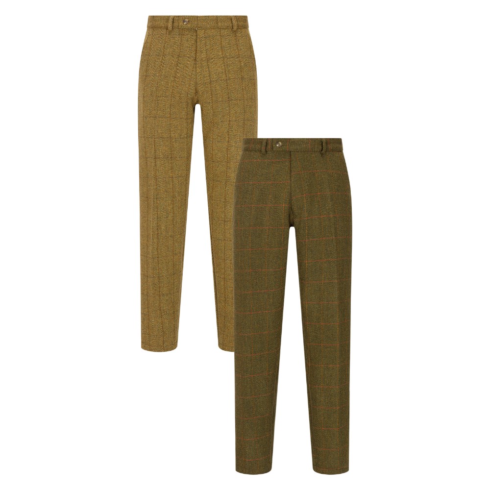 WALKER AND HAWKES Walker & Hawkes - Mens Derby Tweed Shooting Plus Twos  Breeks Trousers - Dark Sage - 46 - ShopStyle