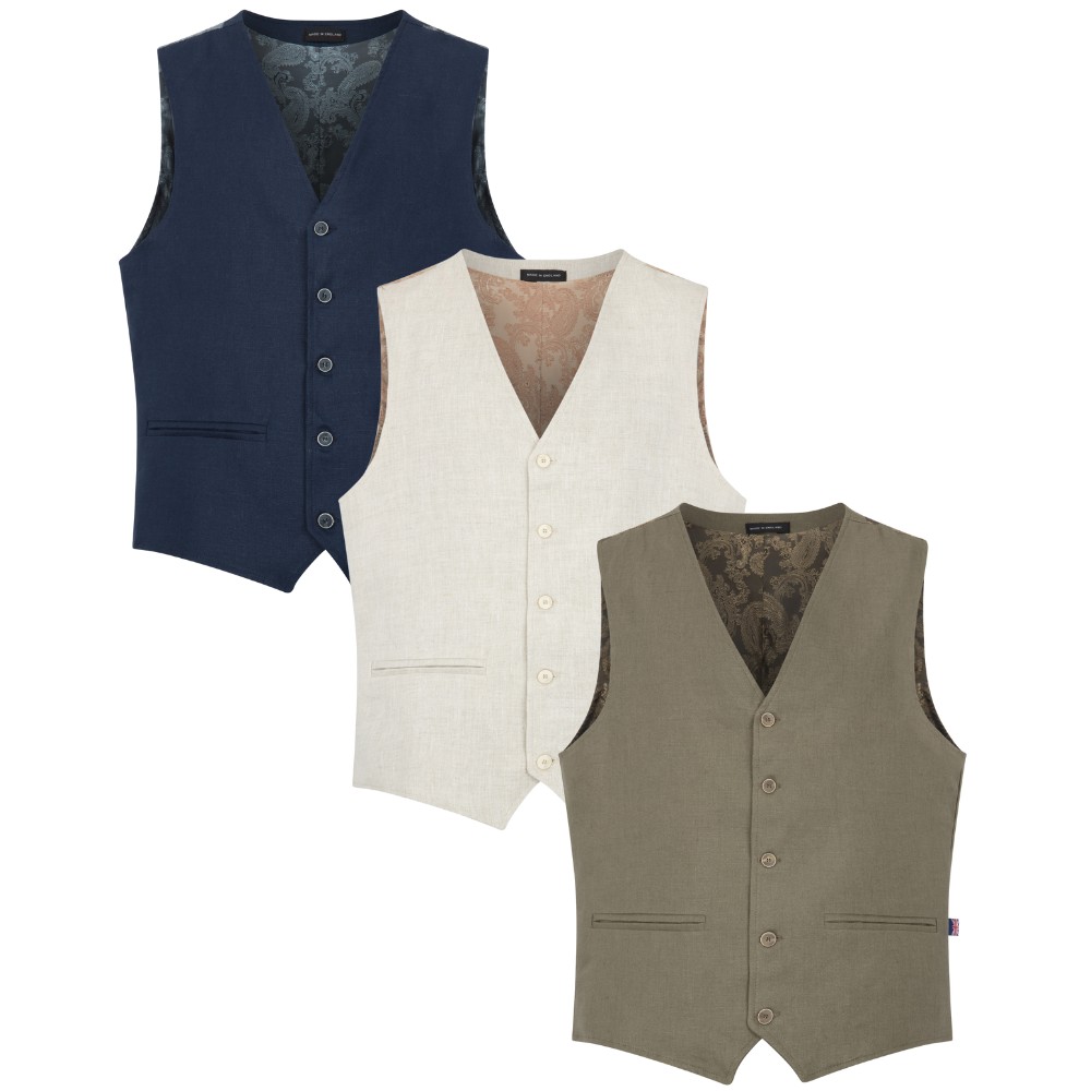 Men's Baird McNutt Irish Linen Corbet Waistcoat