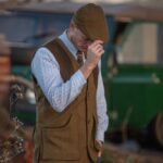 Berston-gilet-red-stripe-model