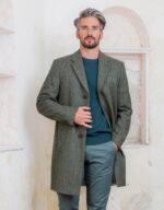 Owen-Mid-Length-Coat-Model-Olive-Wide-Herringbone-1.jpg