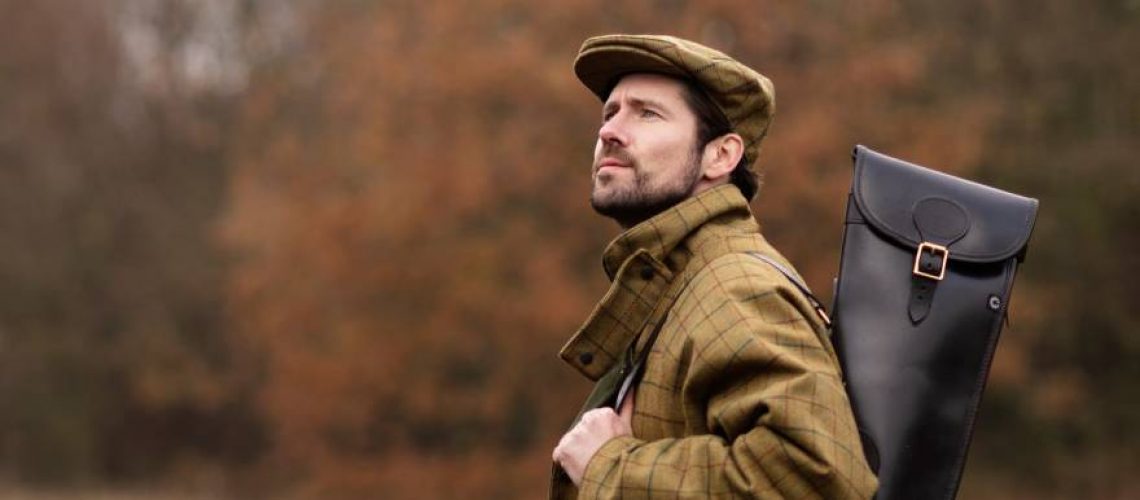 derby tweed shooting jacket and flat cap